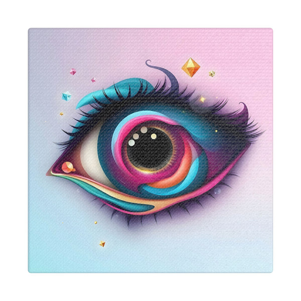 PsEyeDream #25 – Neon Reverie (Stretched Satin Canvas)