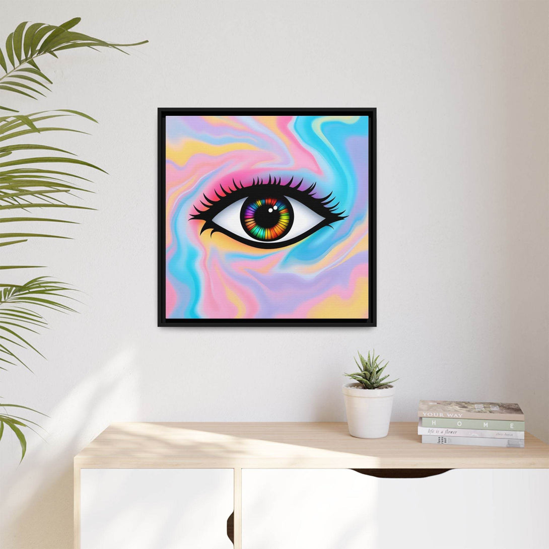 PsEyeFlow #32 - Prism Mirage on Framed Matte Canvas (multi colour) - Highdellic