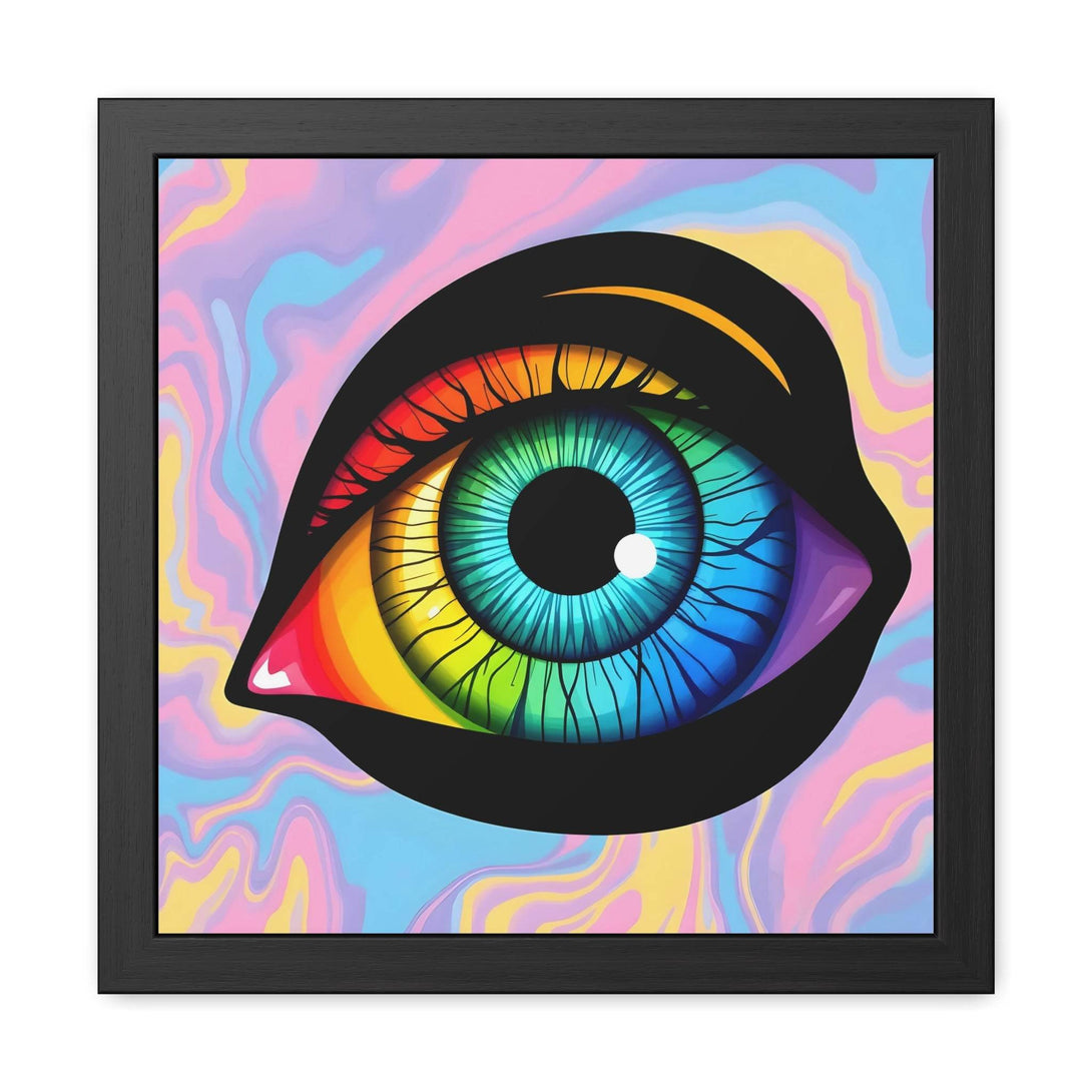 PsEyeFlow 4 - Chromatic Vision. ( wood Framed semi-gloss coated paper ) - Highdellic
