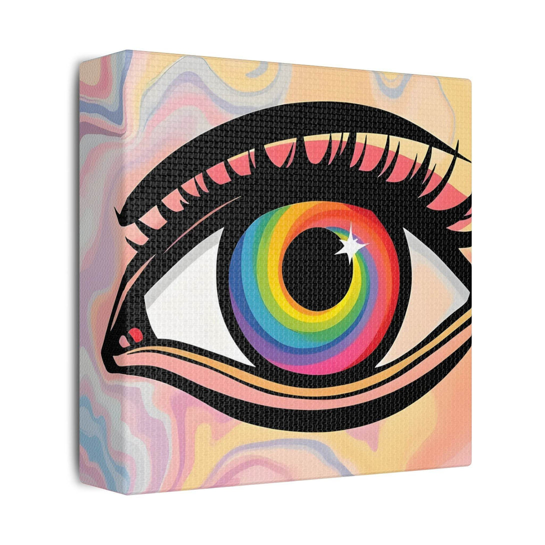 PsEyeFlow #14 - Radiant Spiral. (Satin Canvas, Stretched) - Highdellic