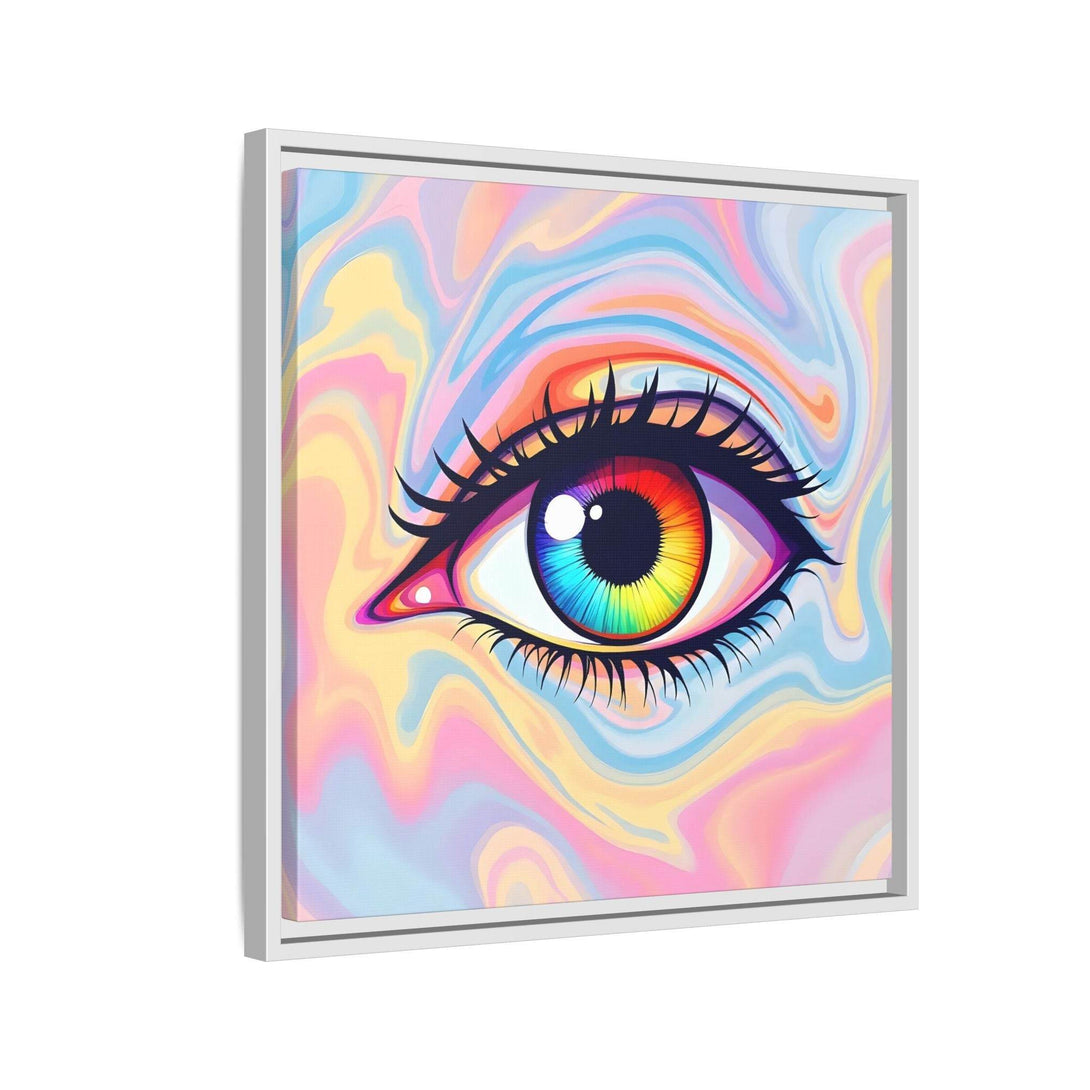 PsEyeFlow #20 - Dreamwave Vision. ( Colorful Framed Matte Canvas Decor ) - Highdellic