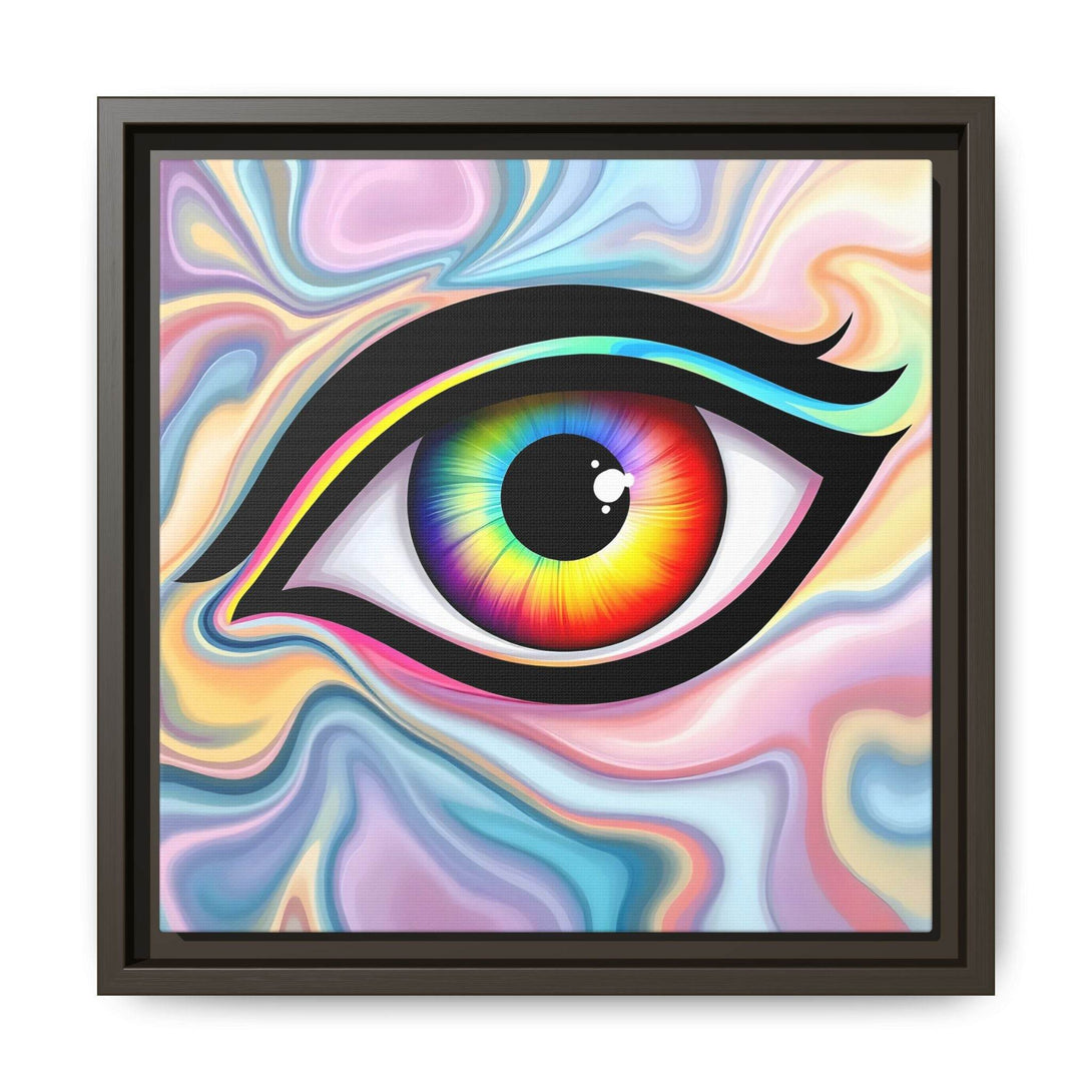 PsEyeFlow #24 - Prism Reflection (Square Matte Canvas, Framed (Multi-color)) - Highdellic