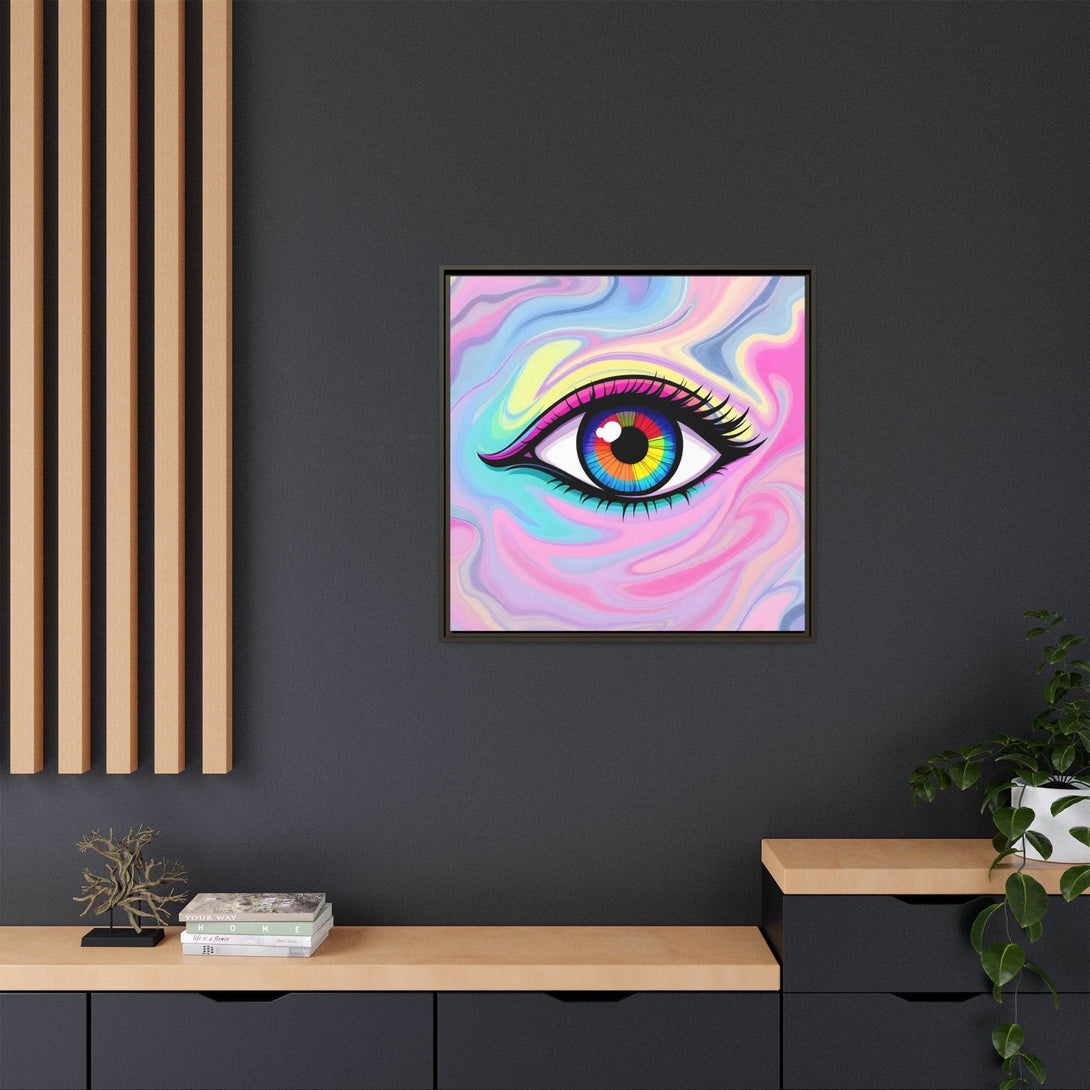 PsEyeFlow #8 - Radiant Vision. ( Colourful Framed Matte Canvas Decor ) - Highdellic