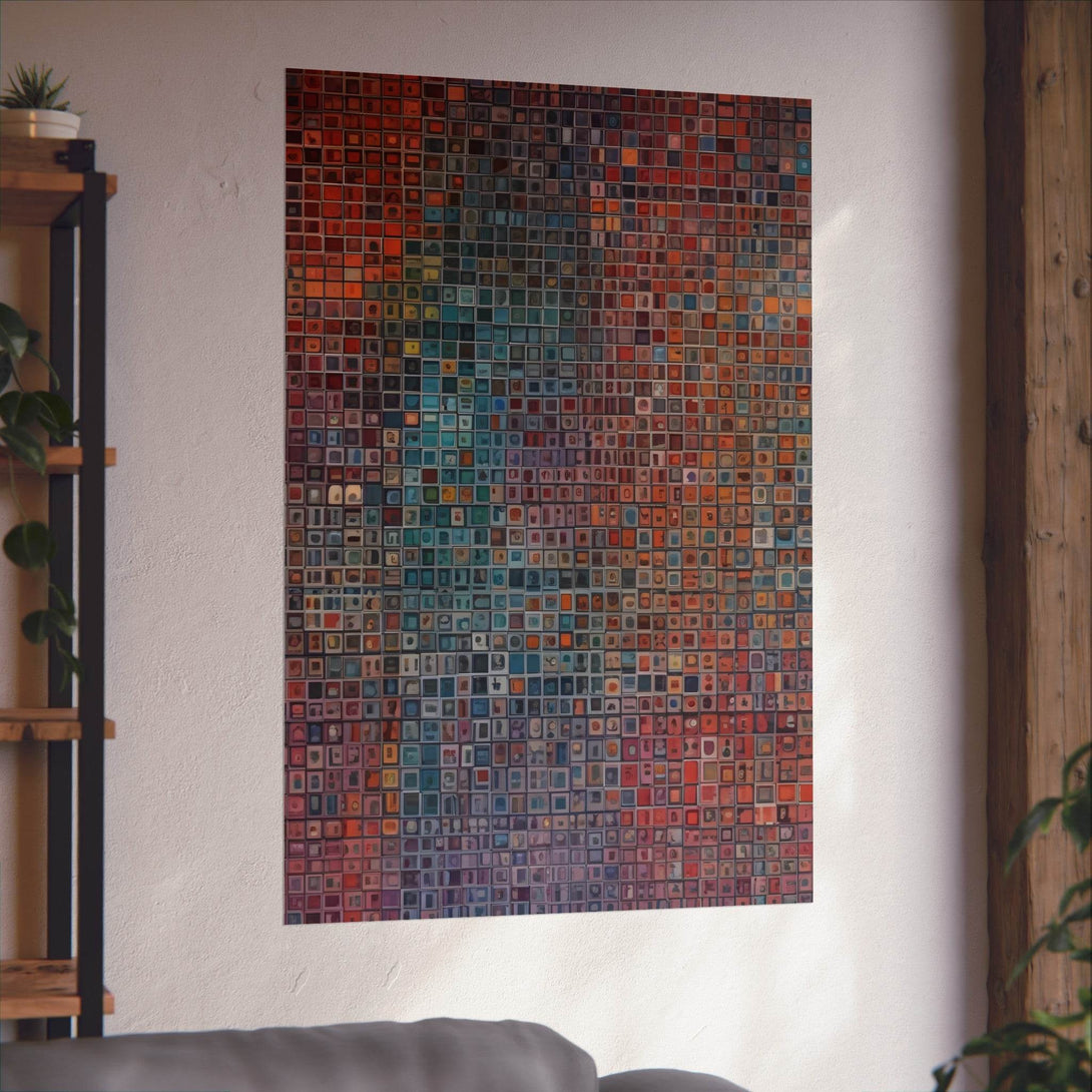 PsEyeCode #2c - Encrypted Echo on Vertical (2:3) Fine Art Poster - Highdellic