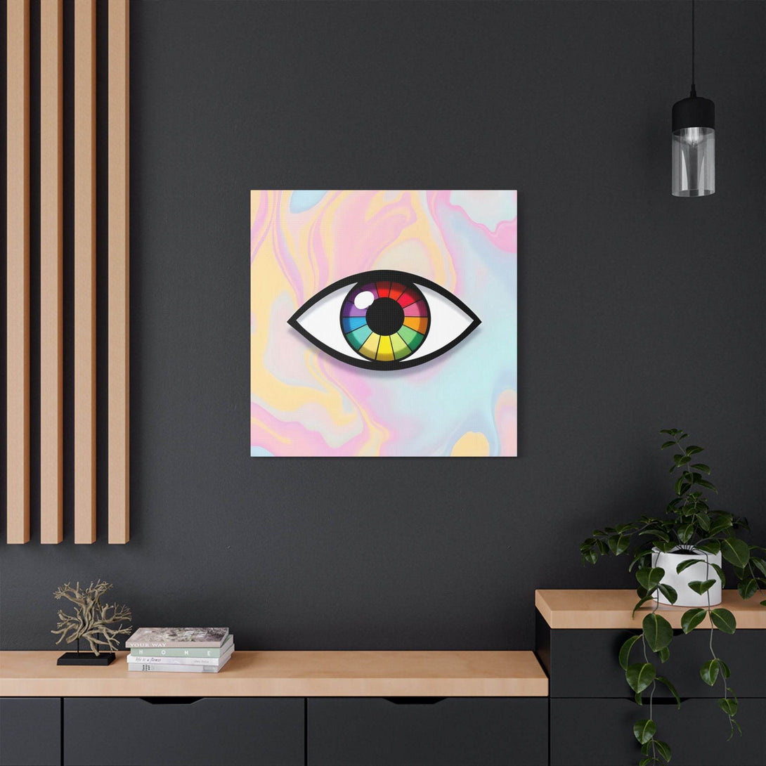 PsEyeFlow 5 - Prism Stare. (Satin Canvas, Stretched) - Highdellic
