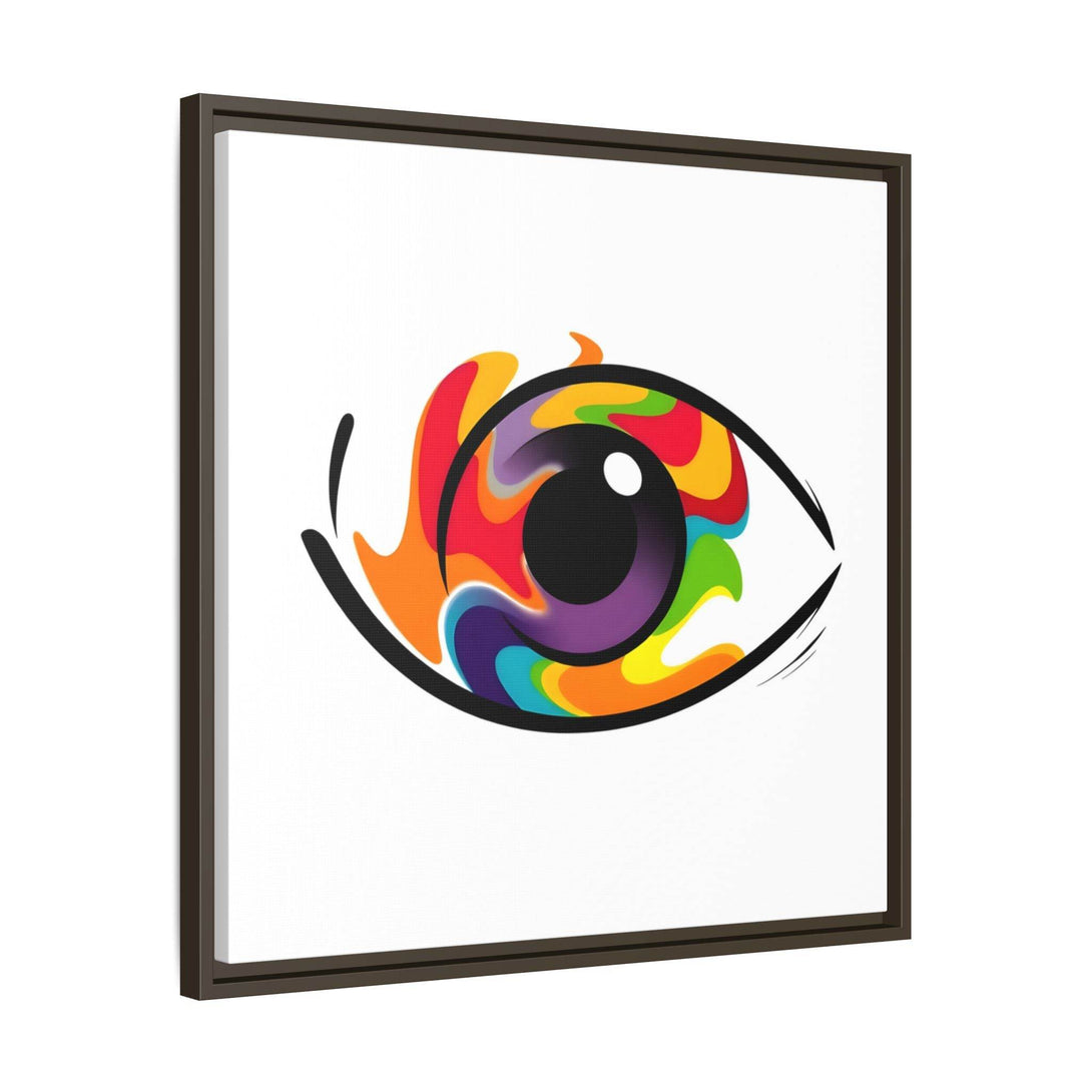 PsEyeGo 3 – Chromatic Flame on Framed Matte Canvas (Multi-color) - Highdellic