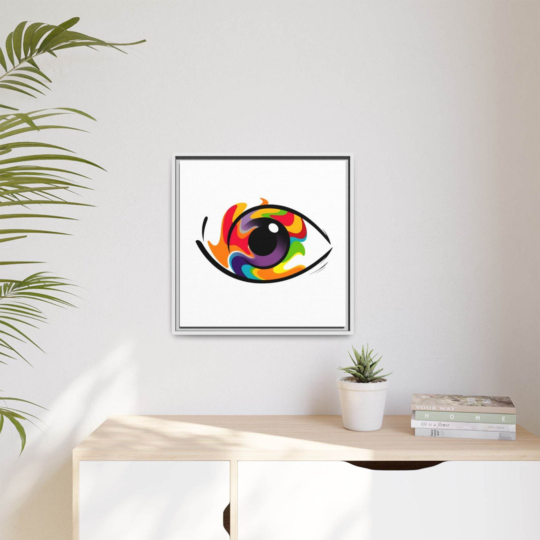 PsEyeGo 3 – Chromatic Flame on Framed Matte Canvas (Multi-color) - Highdellic