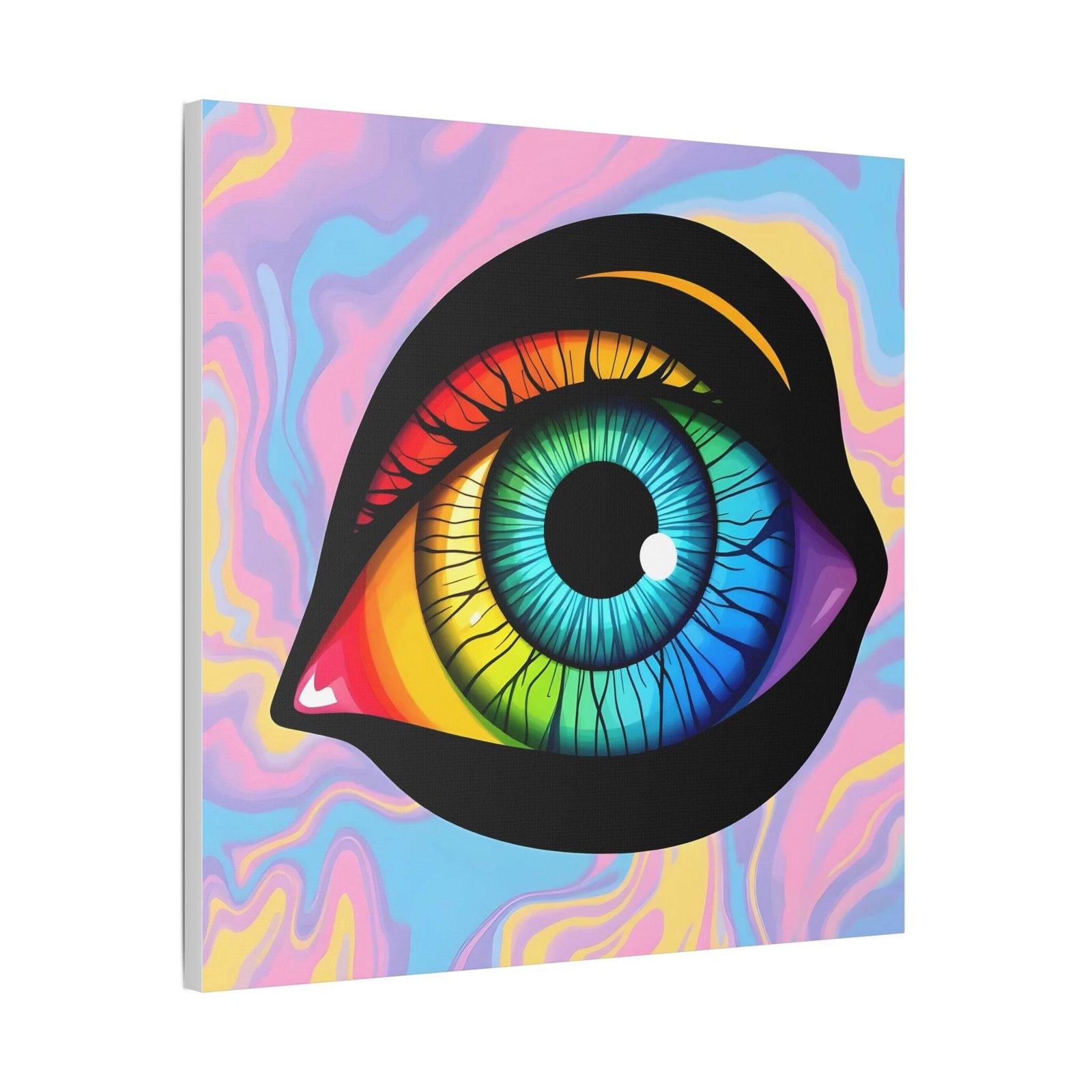 PsEyeFlow 4 - Chromatic Vision. (Satin Canvas, Stretched) - Highdellic