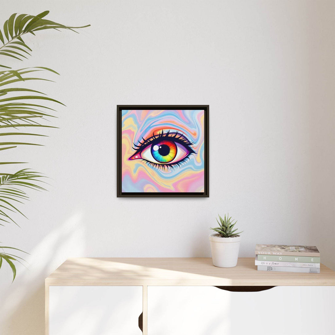 PsEyeFlow #20 - Dreamwave Vision. ( Colorful Framed Matte Canvas Decor ) - Highdellic