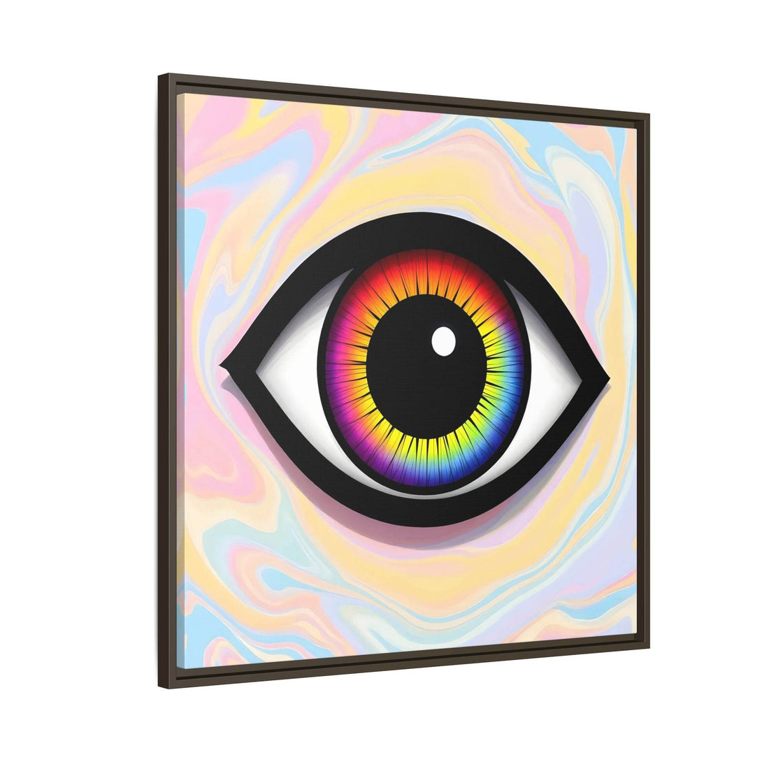 PsEyeFlow #25 - Chromatic Horizon. (Matte Canvas, Framed (Multi-color)) - Highdellic