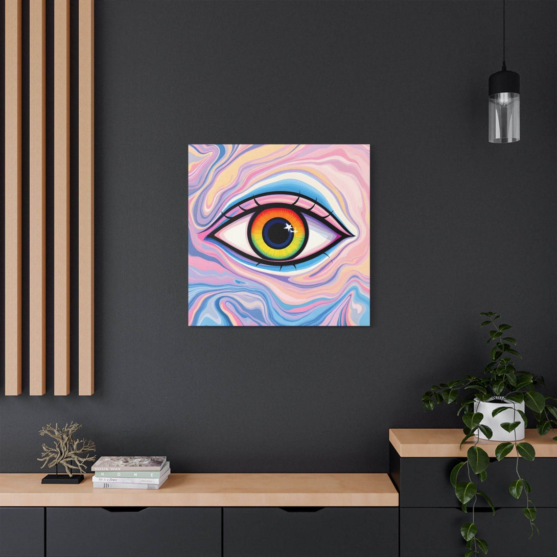 PsEyeFlow #9 - Celestial Stare. (Satin Canvas, Stretched) - Highdellic