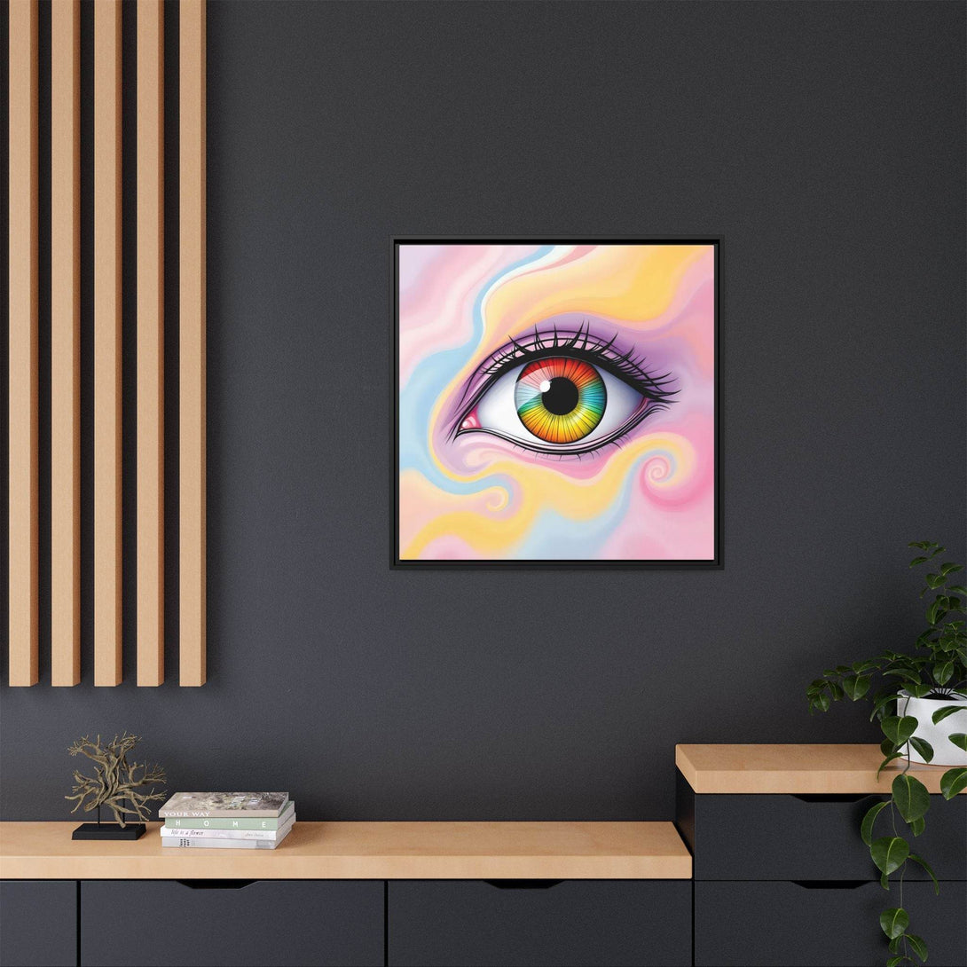 PsEyeFlow #36 – The Whispering Spiral on Framed Matte Canvas - Highdellic