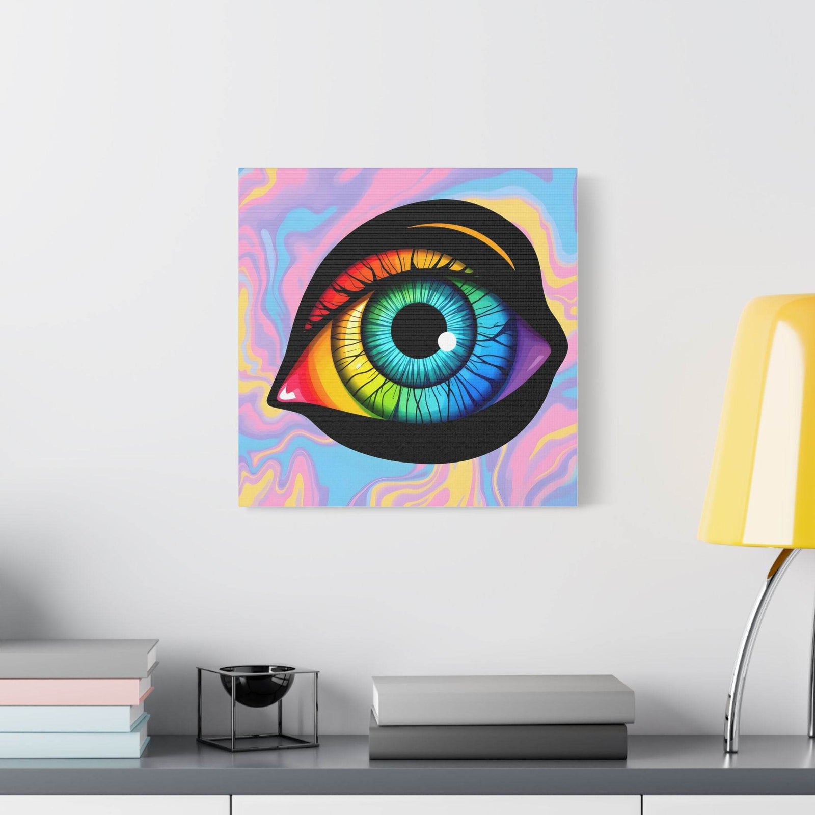 PsEyeFlow 4 - Chromatic Vision. (Satin Canvas, Stretched) - Highdellic