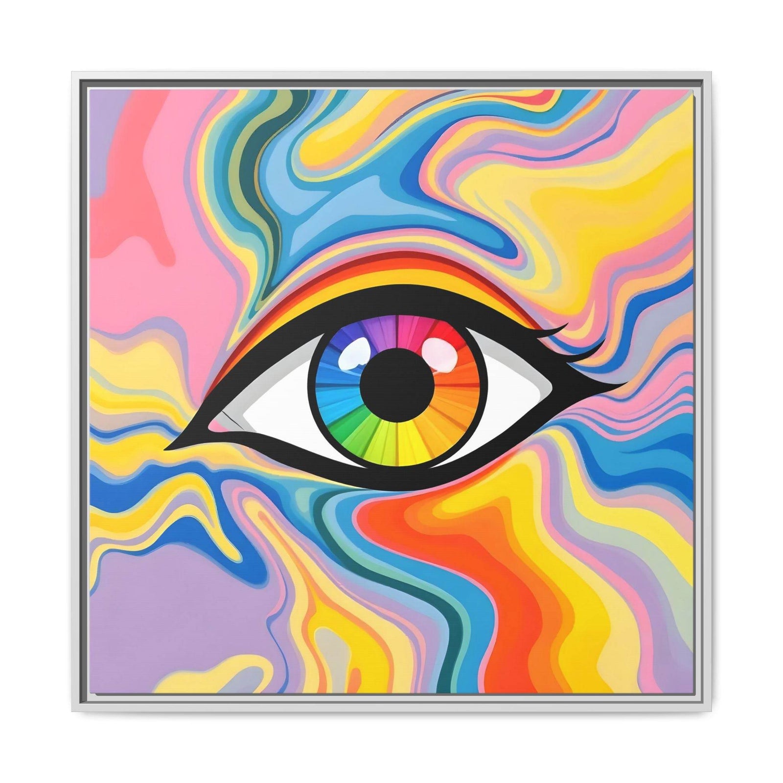 PsEyeFlow #27 - Spectrum Drift. (Matte Canvas, Framed (Multi-color)) - Highdellic