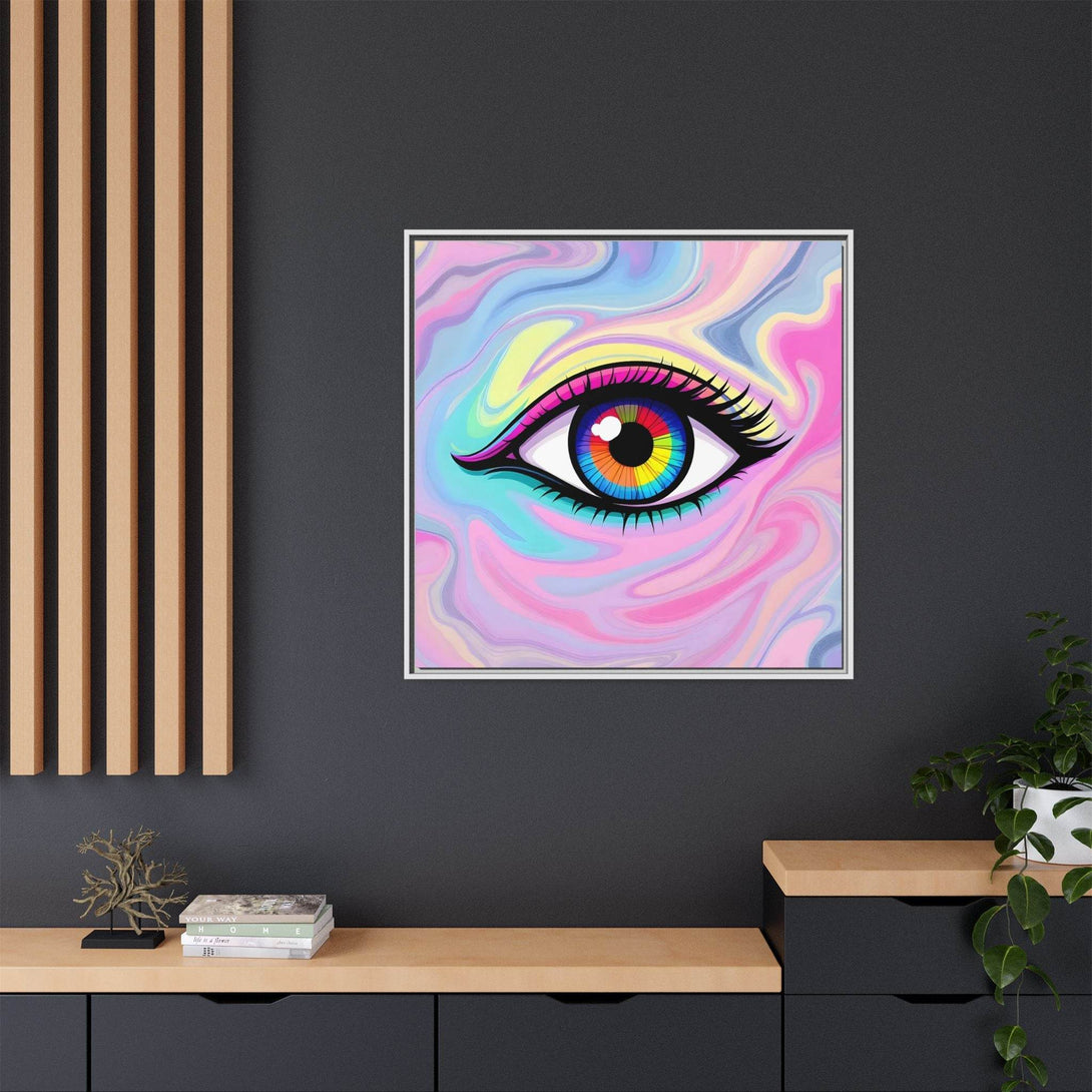 PsEyeFlow #8 - Radiant Vision. ( Colourful Framed Matte Canvas Decor ) - Highdellic