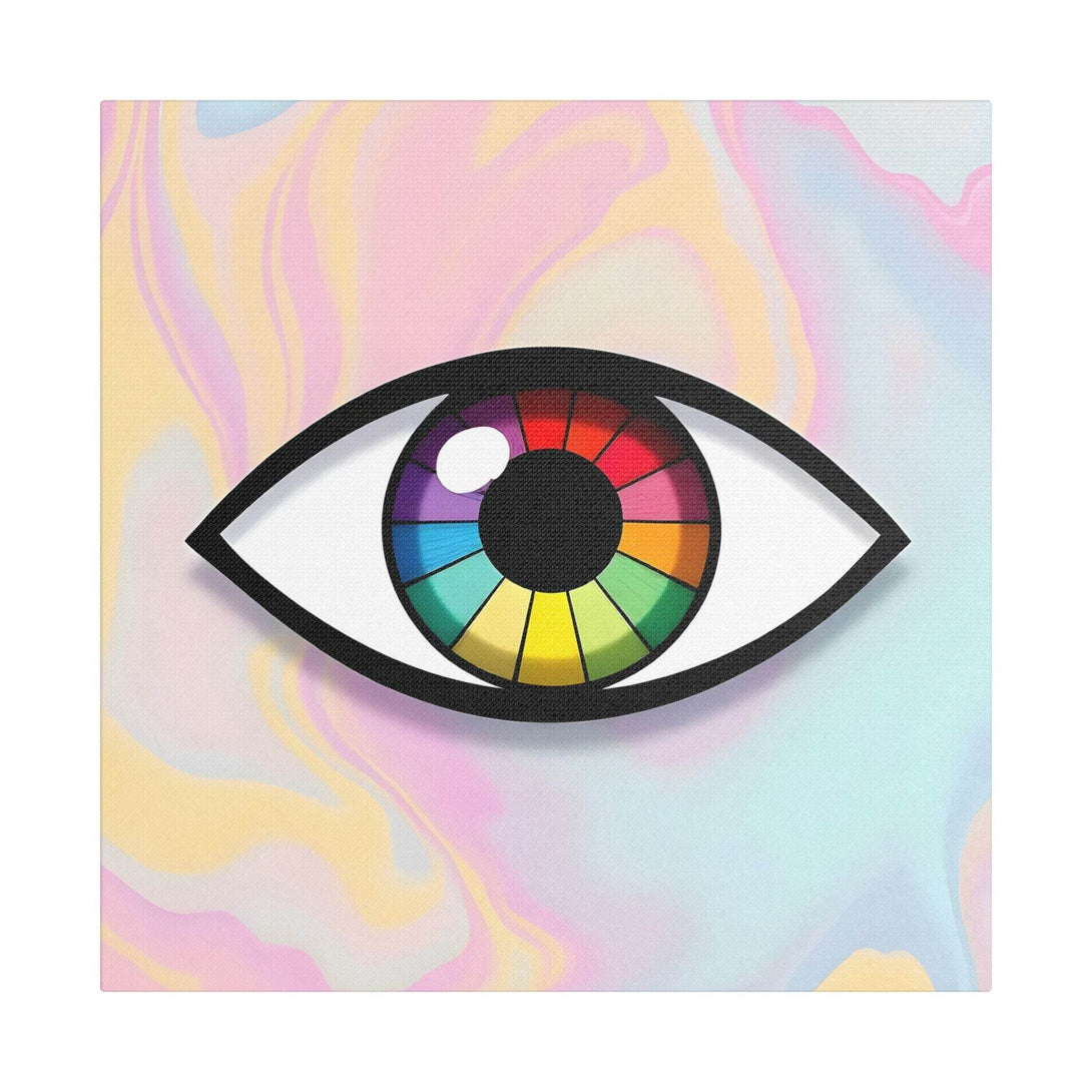 PsEyeFlow 5 - Prism Stare. (Satin Canvas, Stretched) - Highdellic