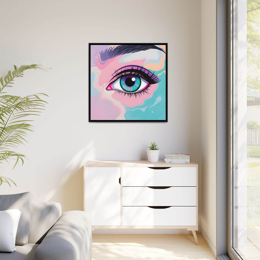PsEyeFlow #2 – Lucid Gaze. ( Colorful Framed Matte Canvas Decor ) - Highdellic