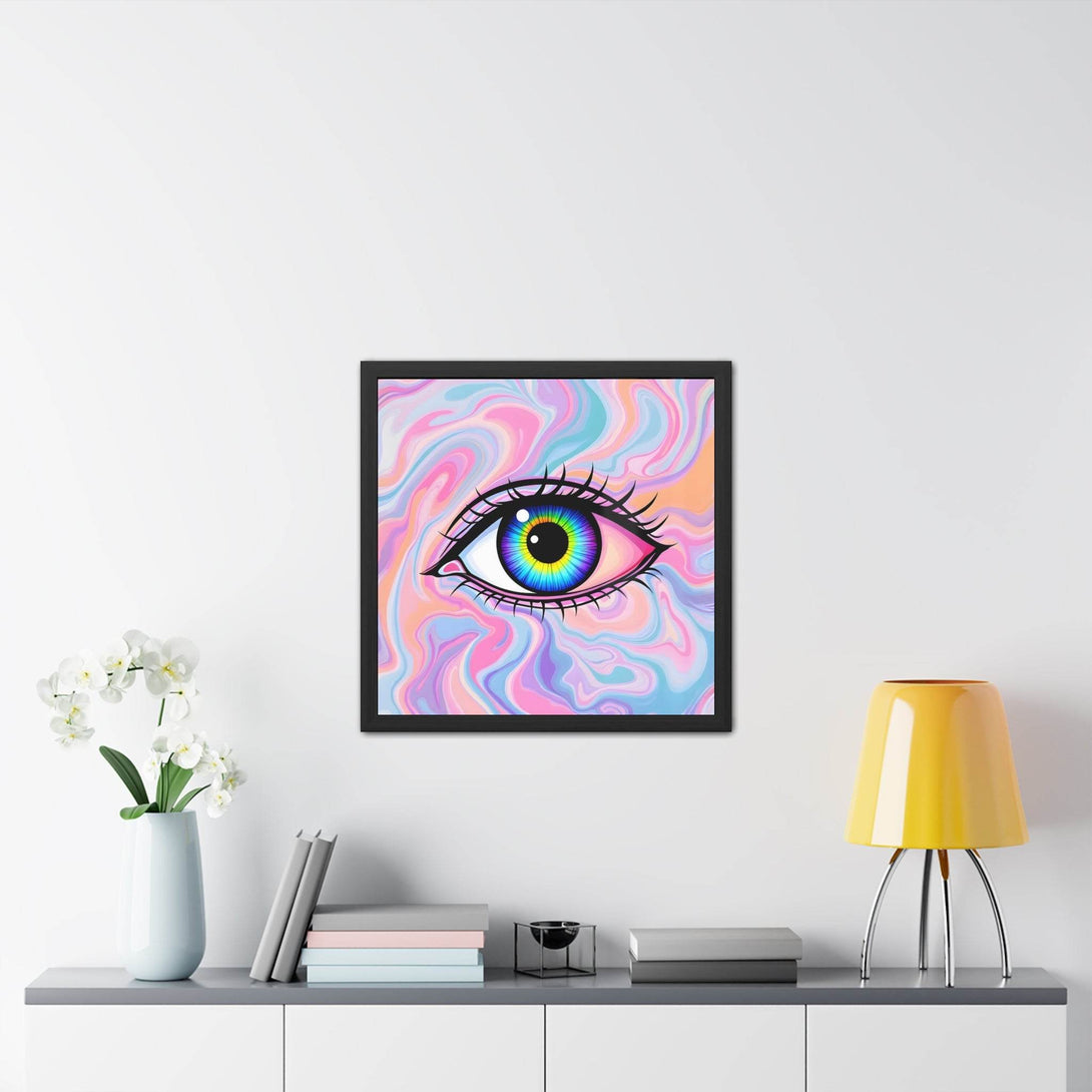 PsEyeFlow #3 – Vivid Mirage. ( wood Framed semi-gloss coated paper ) - Highdellic