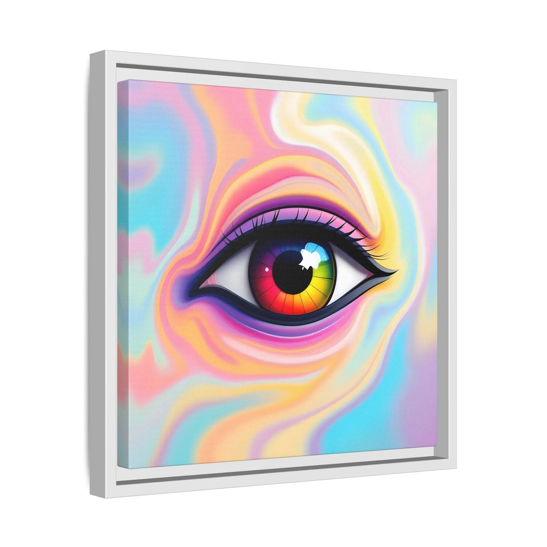 PsEyeFlow #34 – Veil of Visions on Framed Matte Canvas (multi colour) - Highdellic