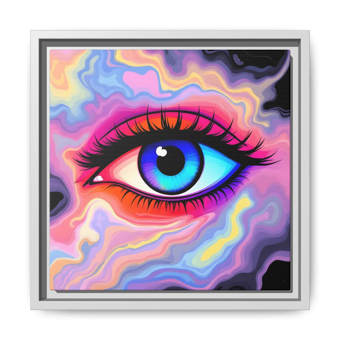 PsEyeFlow #23 - Nebula Gaze ( Colorful Framed Matte Canvas Decor ) - Highdellic