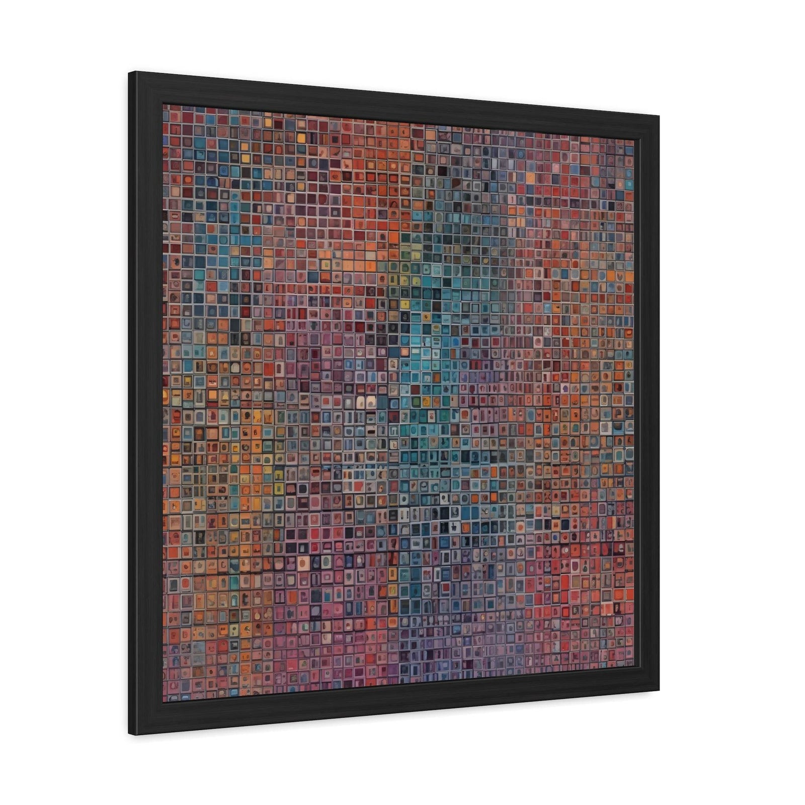 PsEyeCode #2 - Encrypted Echo - (Vibrant Colours Wooden Frame) - Highdellic