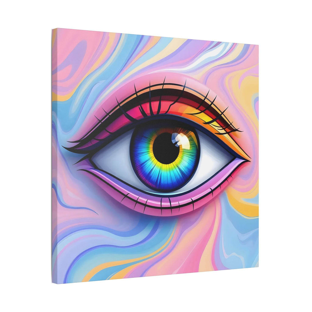 PsEyeFlow #13 - Luminous Gaze. (Satin Canvas, Stretched) - Highdellic
