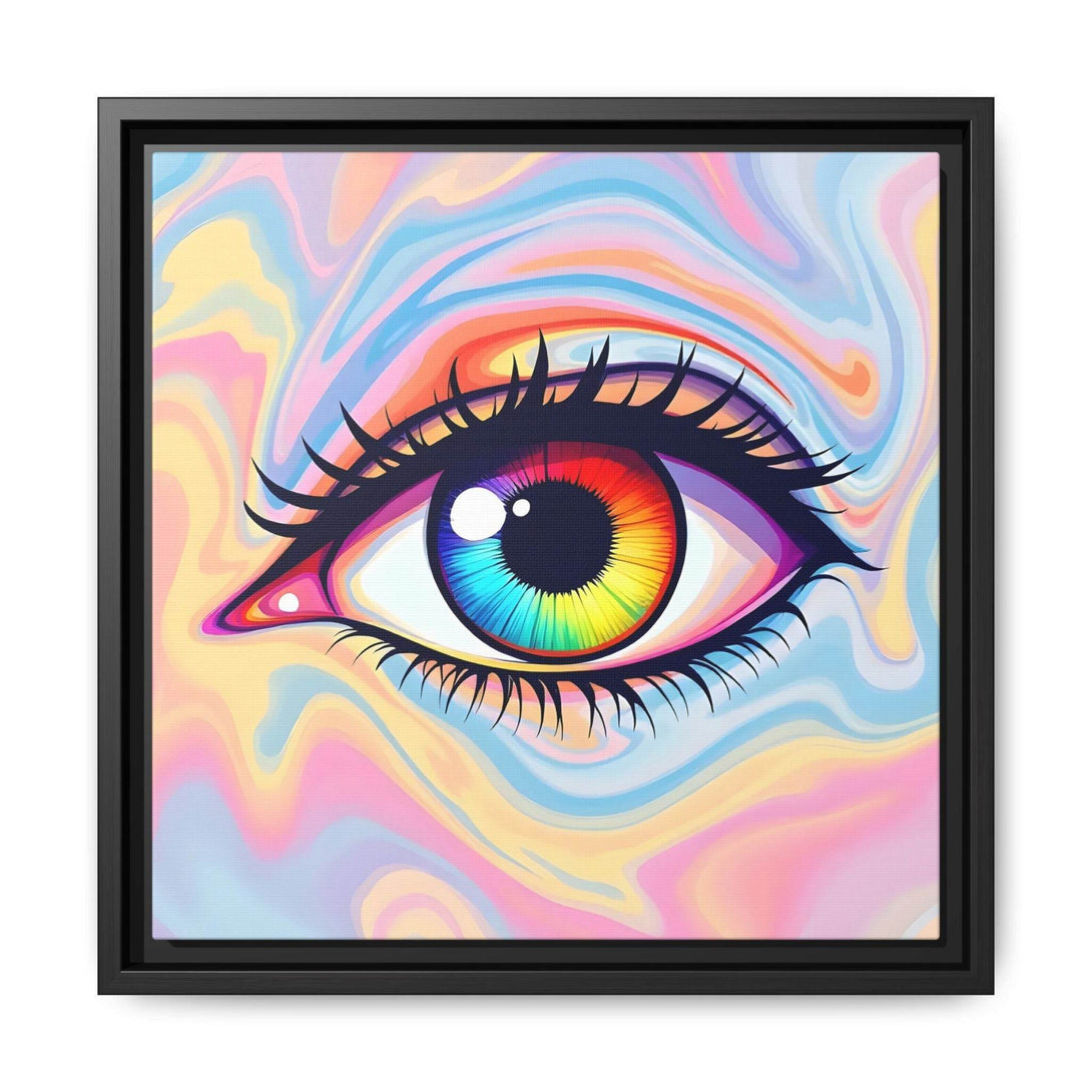 PsEyeFlow #20 - Dreamwave Vision. ( Colorful Framed Matte Canvas Decor ) - Highdellic