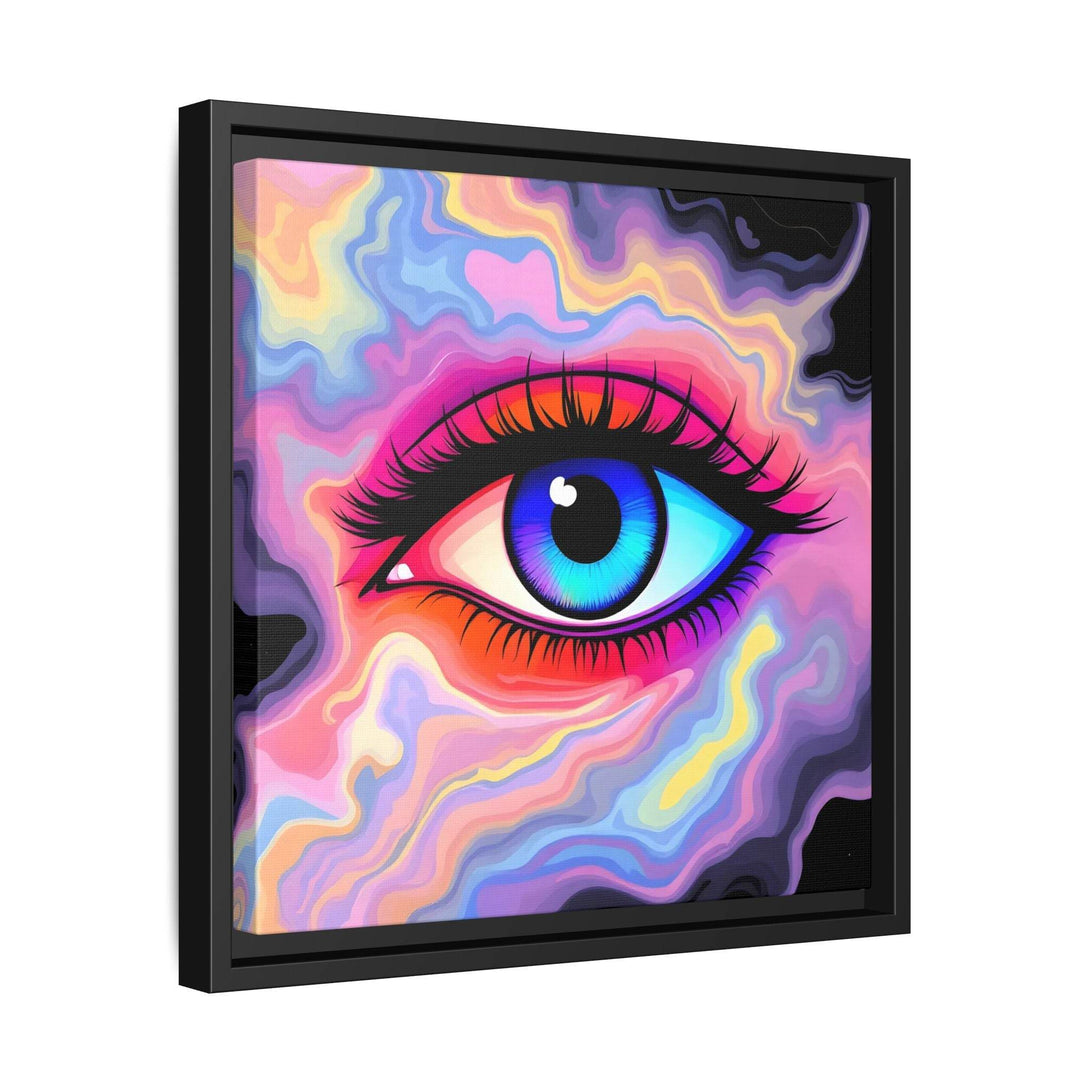PsEyeFlow #23 - Nebula Gaze ( Colorful Framed Matte Canvas Decor ) - Highdellic