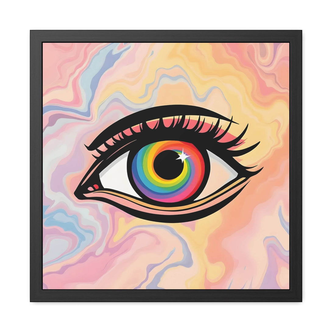 PsEyeFlow #14 - Radiant Spiral. ( wood Framed semi-gloss coated paper ) - Highdellic