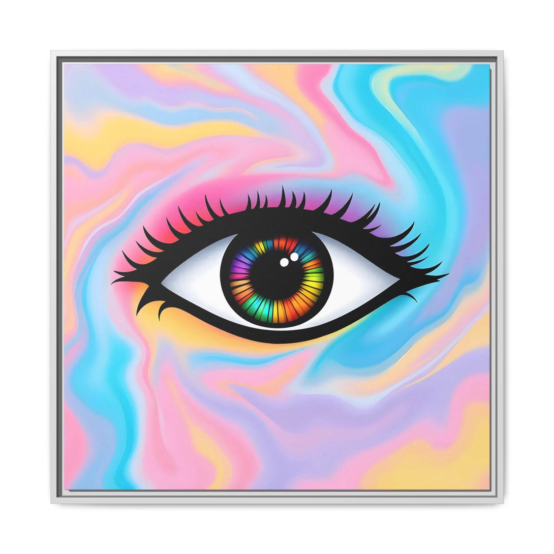 PsEyeFlow #32 - Prism Mirage on Framed Matte Canvas (multi colour) - Highdellic