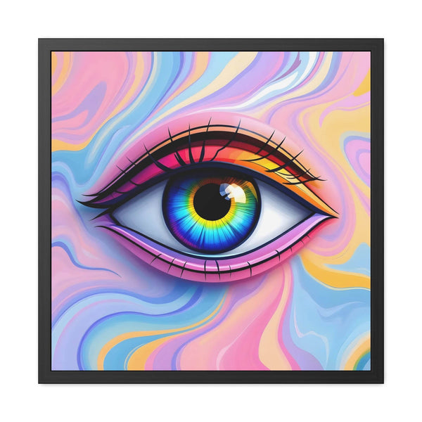 PsEyeFlow #13 - Luminous Gaze. ( wood Framed semi-gloss coated paper ) - Highdellic