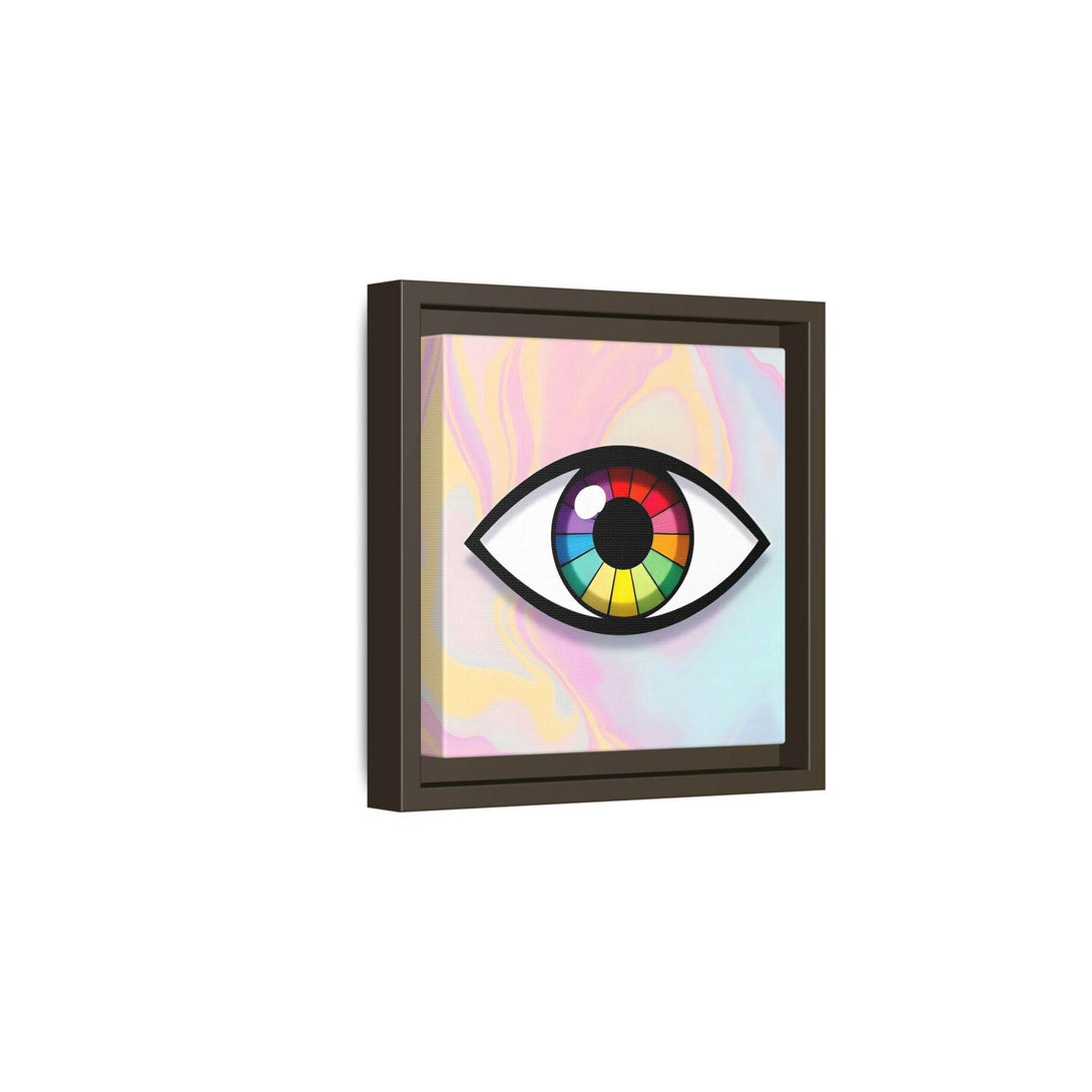 PsEyeFlow 5 - Prism Stare. ( Colorful Framed Matte Canvas Decor ) - Highdellic