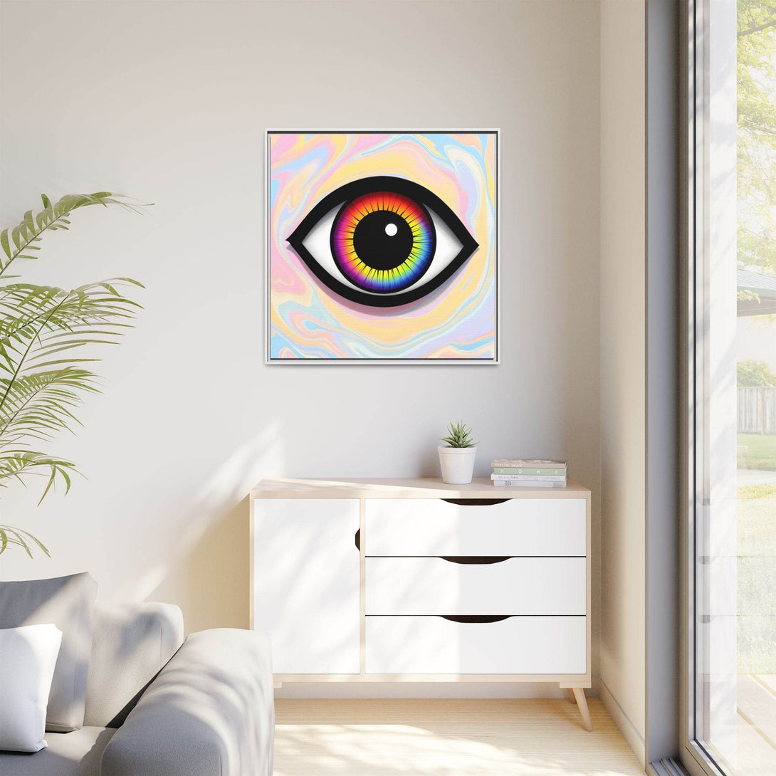 PsEyeFlow #25 - Chromatic Horizon. (Matte Canvas, Framed (Multi-color)) - Highdellic