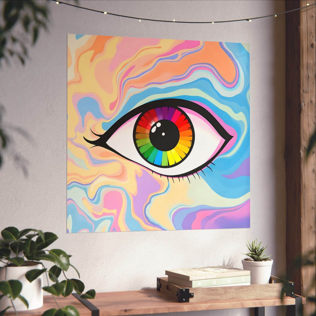 PsEyeFlow #1 – Prism Vision on Square Fine Art Poster - Highdellic