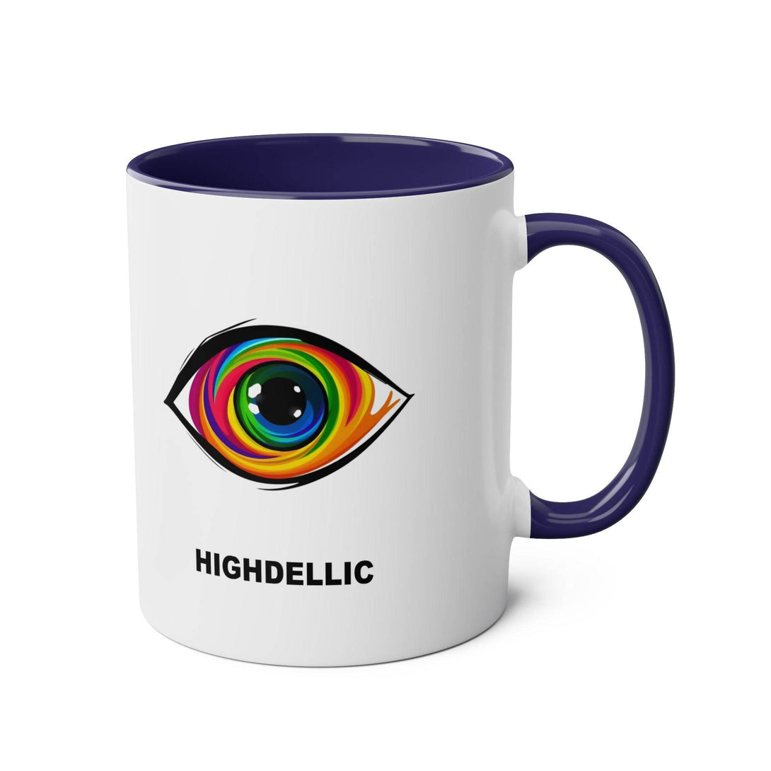 Highdellic PsEyeGo 1 on Vibrant Two-Tone 11oz Coffee Mug, - Highdellic