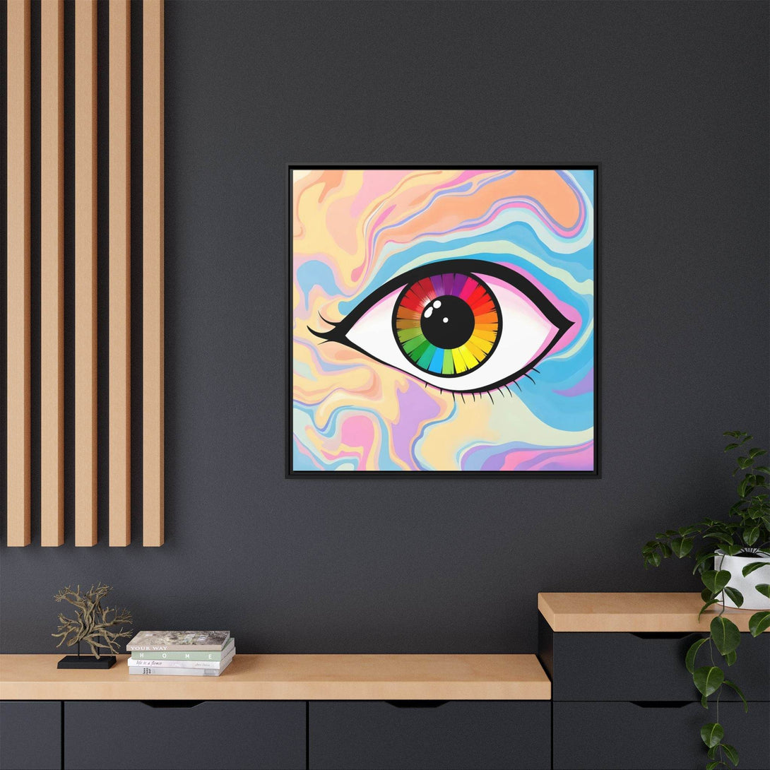 PsEyeFlow #1 – Prism Vision. (Matte Canvas, Framed, Multi-color) - Highdellic