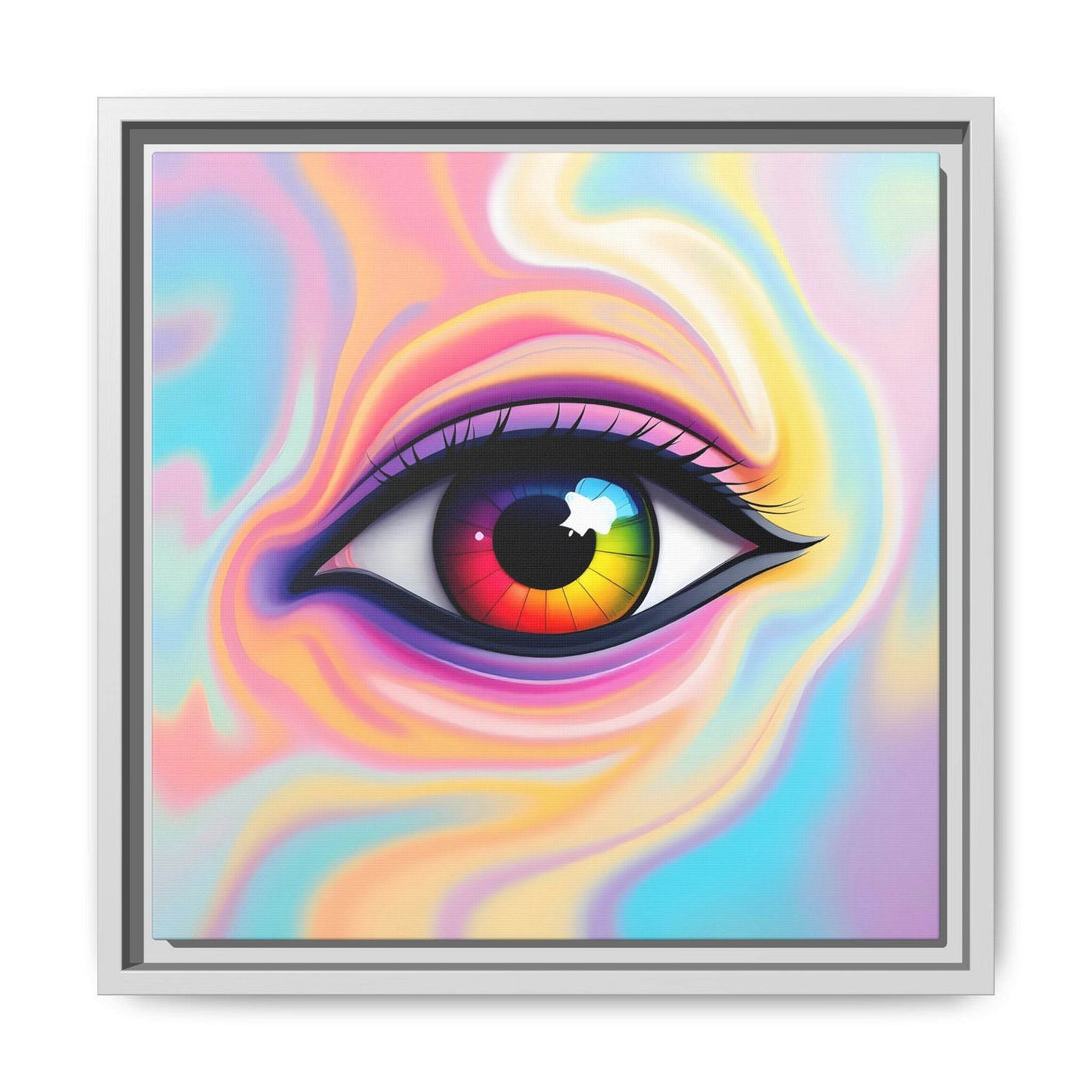PsEyeFlow #34 – Veil of Visions on Framed Matte Canvas (multi colour) - Highdellic