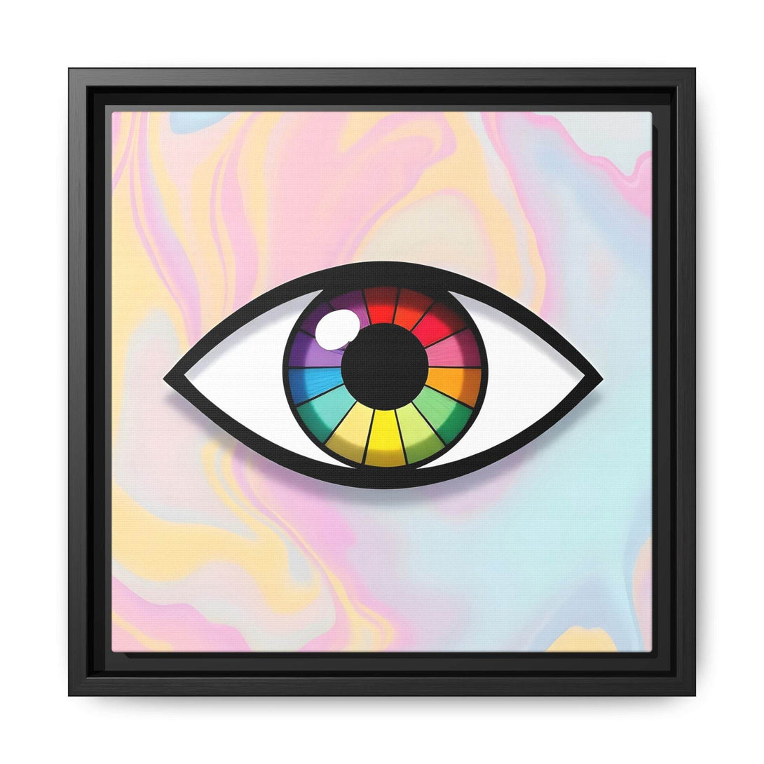 PsEyeFlow 5 - Prism Stare. ( Colorful Framed Matte Canvas Decor ) - Highdellic