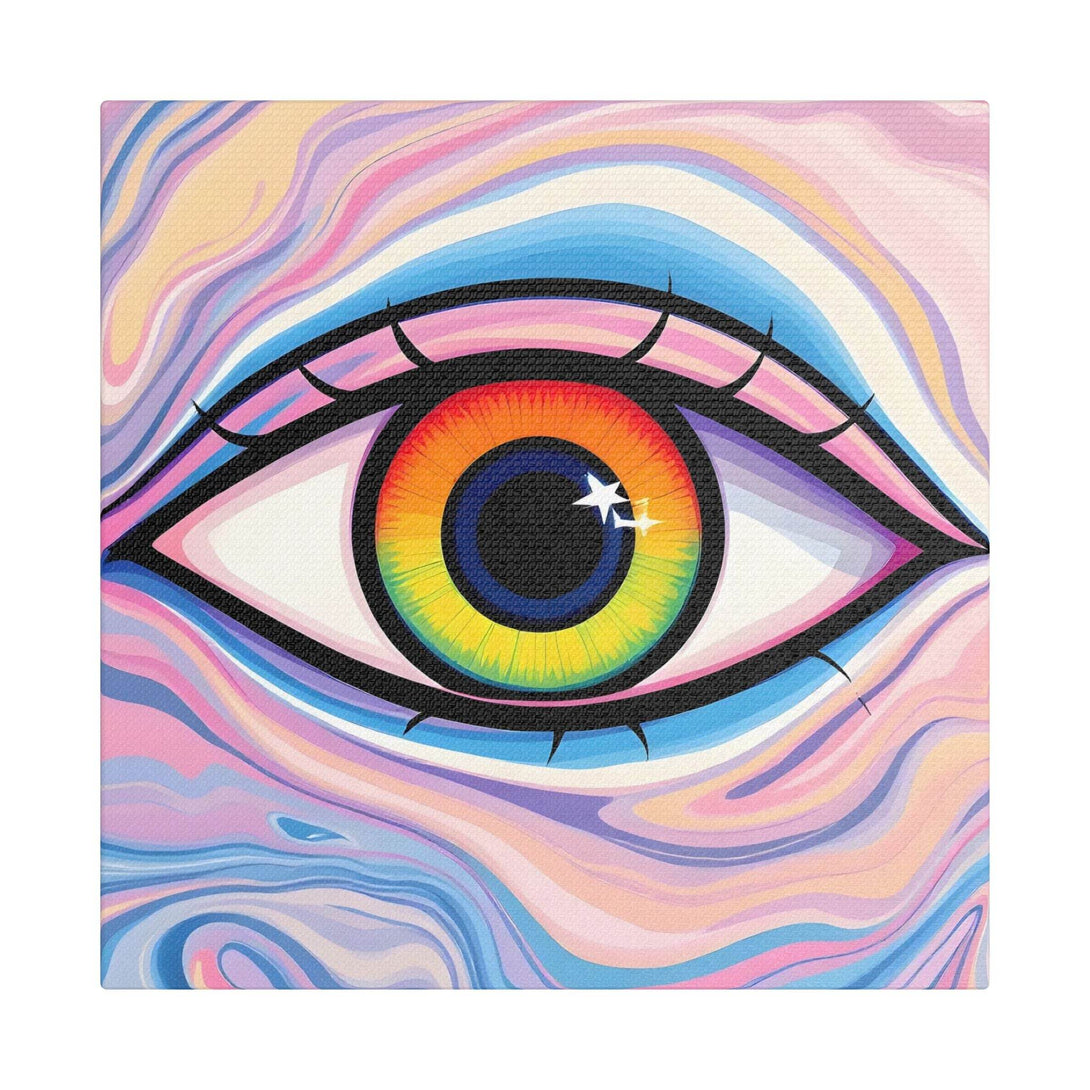 PsEyeFlow #9 - Celestial Stare. (Satin Canvas, Stretched) - Highdellic