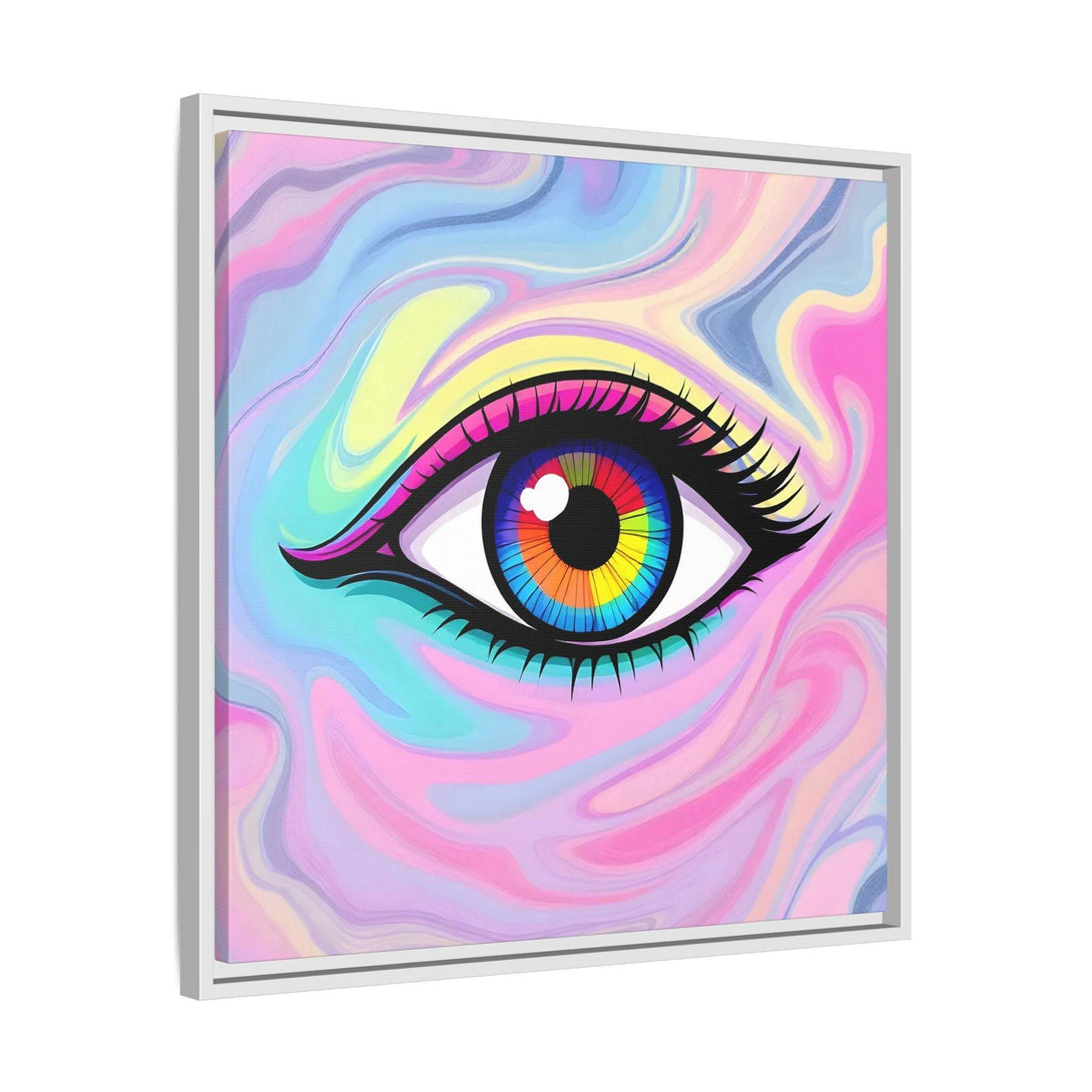 PsEyeFlow #8 - Radiant Vision. ( Colourful Framed Matte Canvas Decor ) - Highdellic