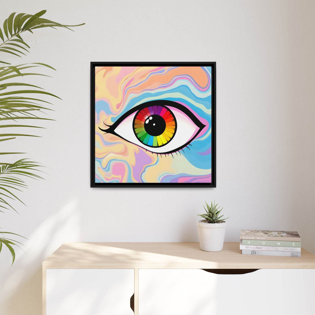 PsEyeFlow #1 – Prism Vision. (Matte Canvas, Framed, Multi-color) - Highdellic