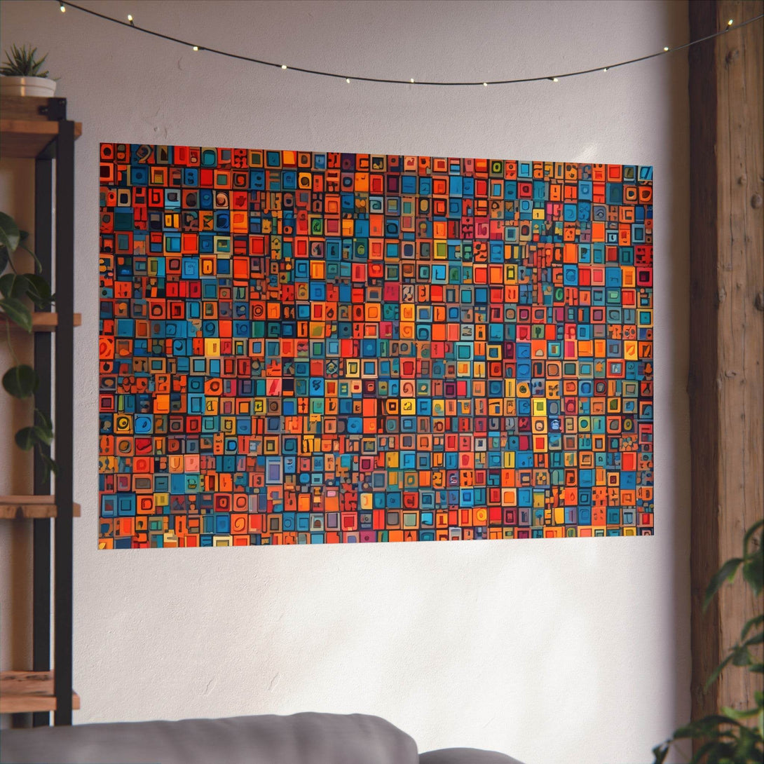 PsEyeCode #1 - Digital Mosaic on Horizontal (3:2) Fine Art Poster - Highdellic