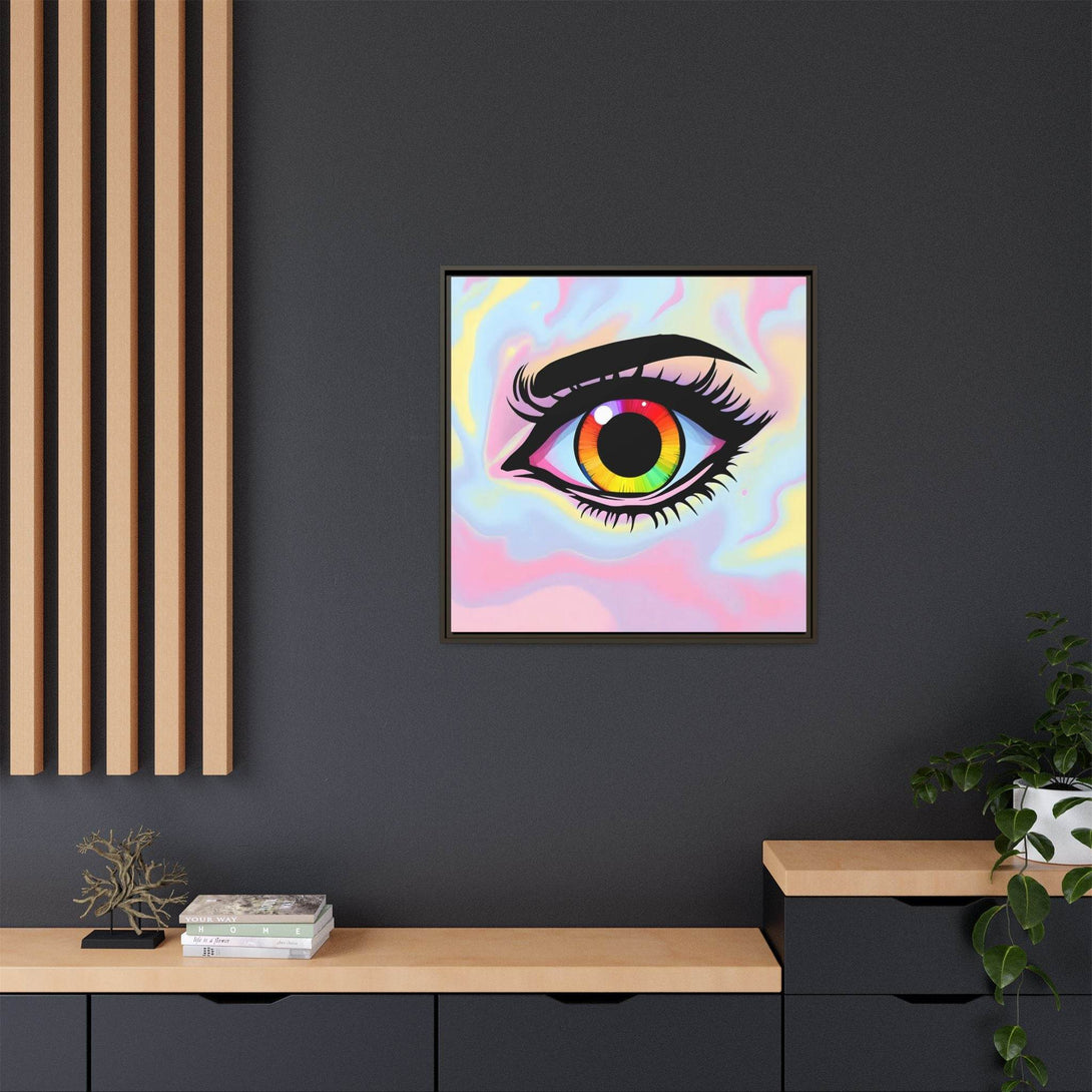 PsEyeFlow #35 - Spectrum Sentinel on Framed Matte Canvas (multi colour) - Highdellic