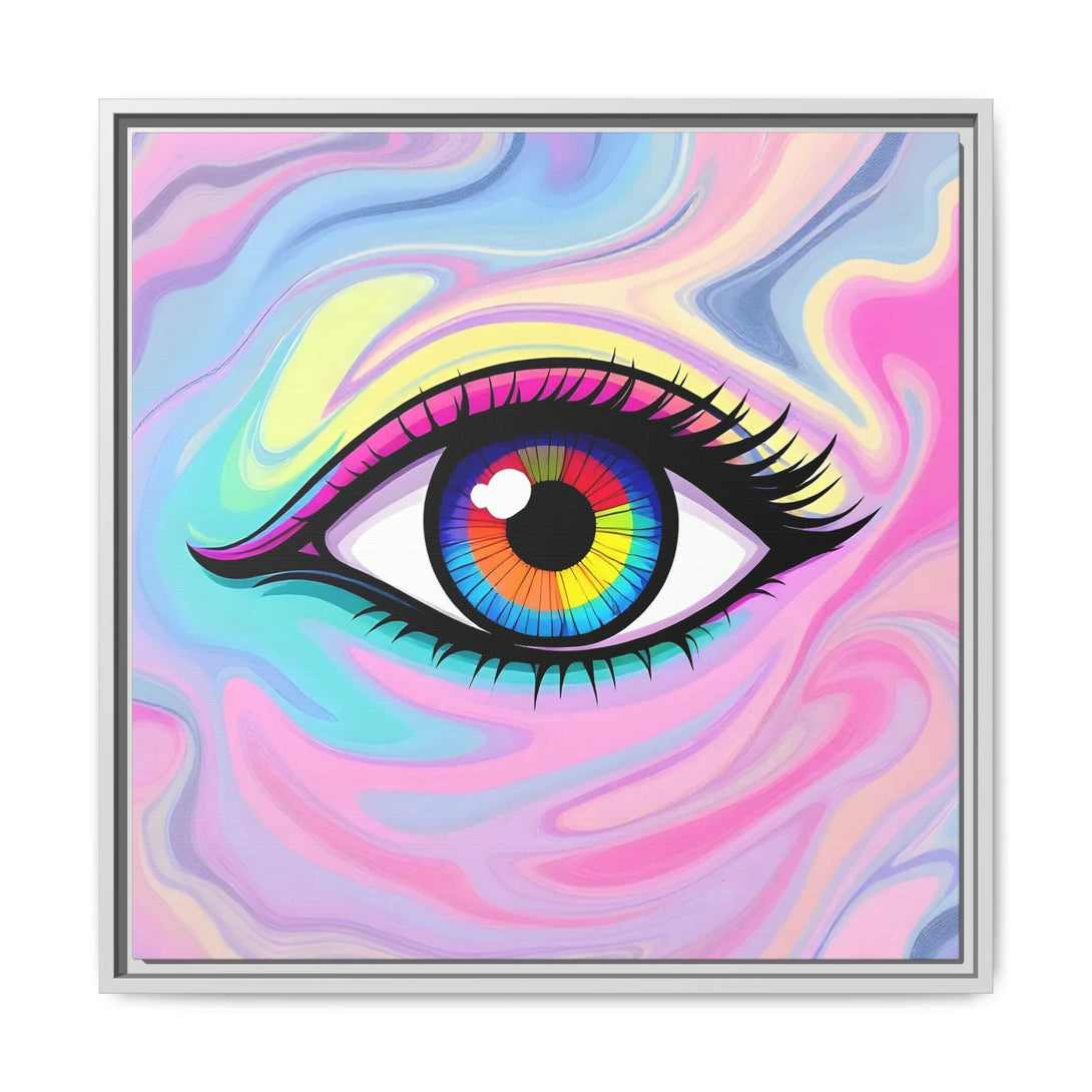 PsEyeFlow #8 - Radiant Vision. ( Colourful Framed Matte Canvas Decor ) - Highdellic