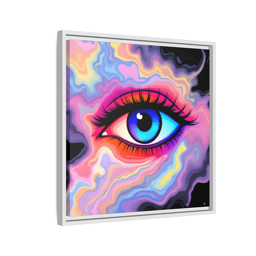 PsEyeFlow #23 - Nebula Gaze ( Colorful Framed Matte Canvas Decor ) - Highdellic