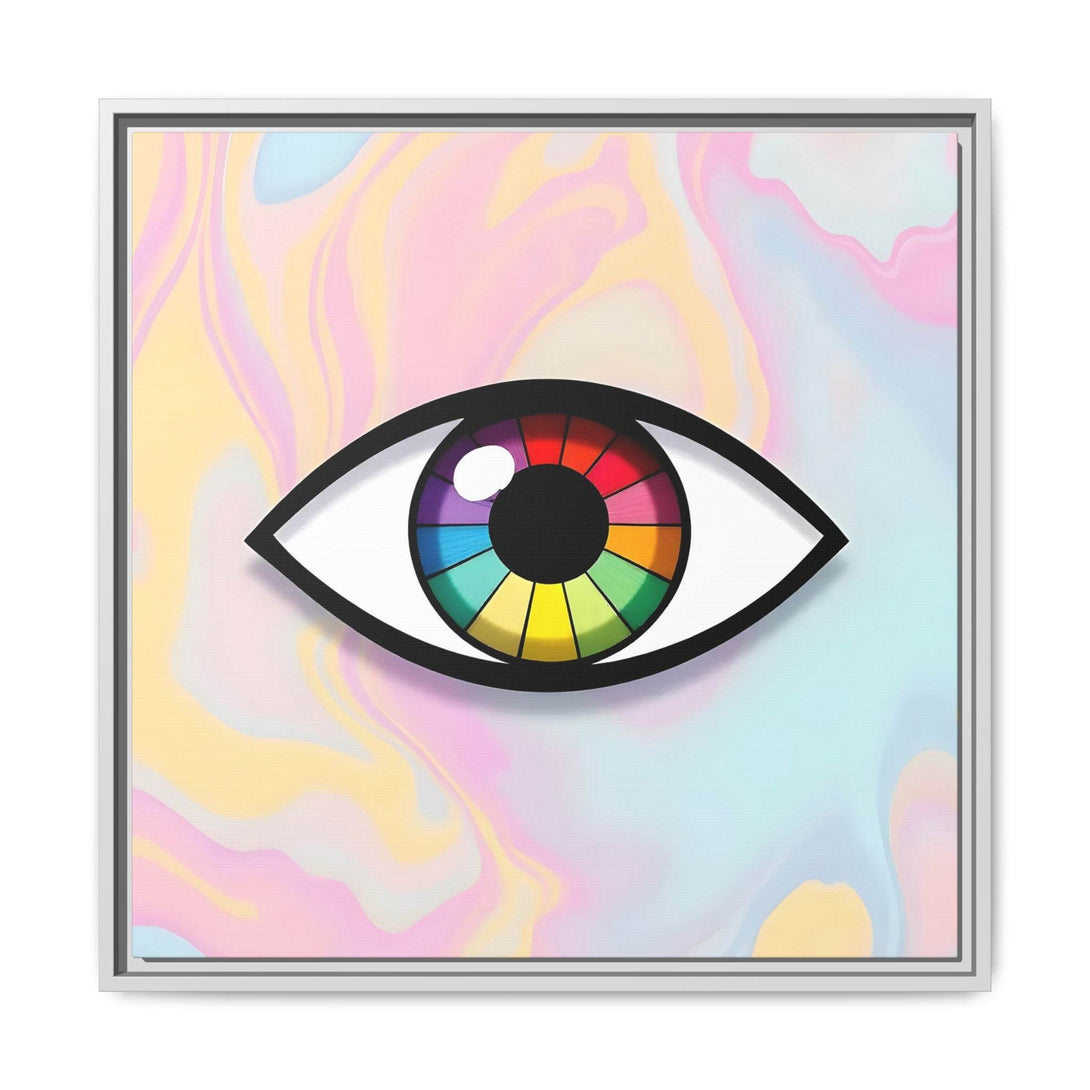 PsEyeFlow 5 - Prism Stare. ( Colorful Framed Matte Canvas Decor ) - Highdellic