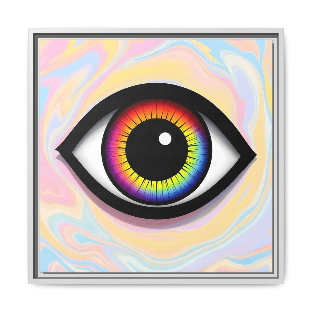 PsEyeFlow #25 - Chromatic Horizon. (Matte Canvas, Framed (Multi-color)) - Highdellic