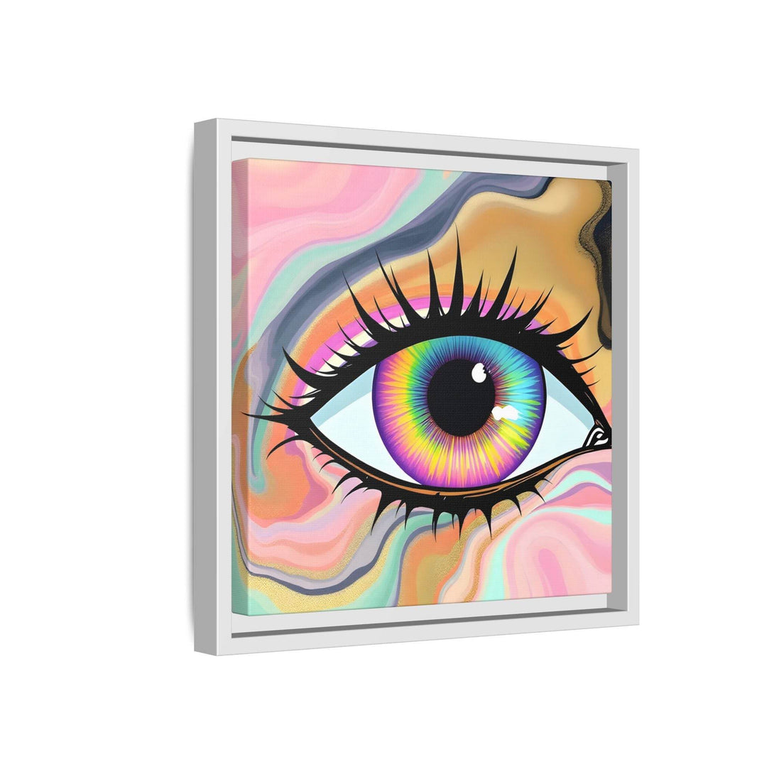 PsEyeFlow #7 - Cosmic Gaze. ( Colorful Framed Matte Canvas Decor ) - Highdellic