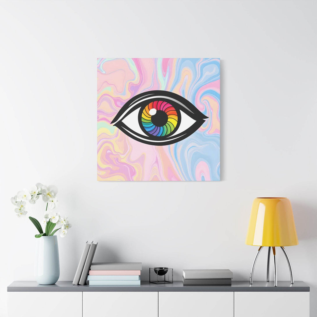 PsEyeFlow #10 - Hypnotic Spectrum. (Satin Canvas, Stretched) - Highdellic