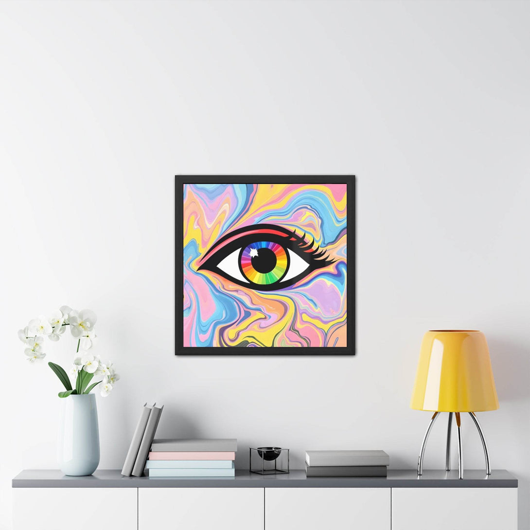 PsEyeFlow #16 - Spectrum Pulse. ( wood Framed semi-gloss coated paper ) - Highdellic
